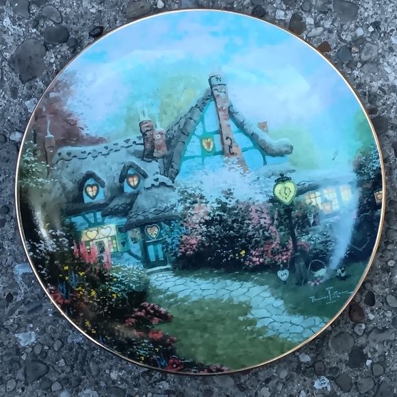 Thomas Kinkade Sweetheart Cottage Collectors Plate - Picture 3 of 4